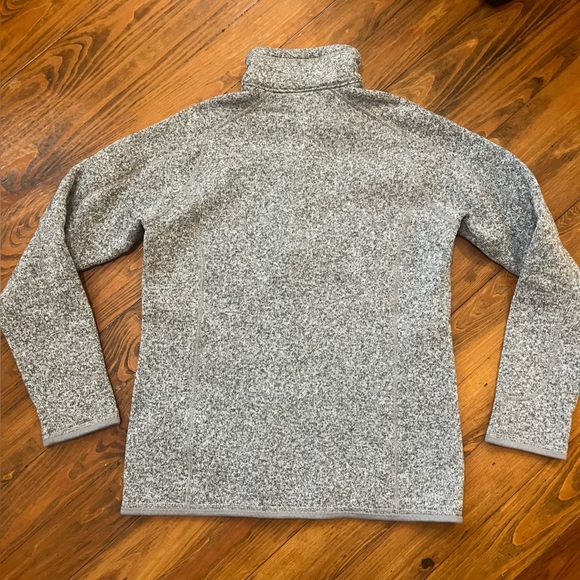 Patagonia Women's Better Sweater Stonewash Gray L 1/4 Zip Pullover Branded - Picture 8 of 14